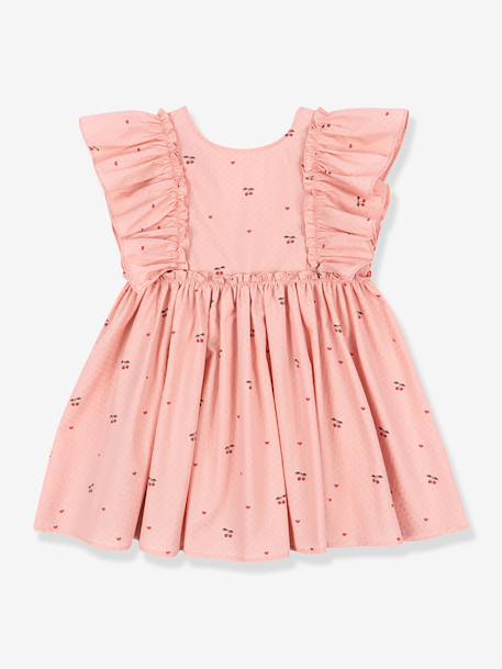 Robe Evia à volants rose 1 - vertbaudet enfant 