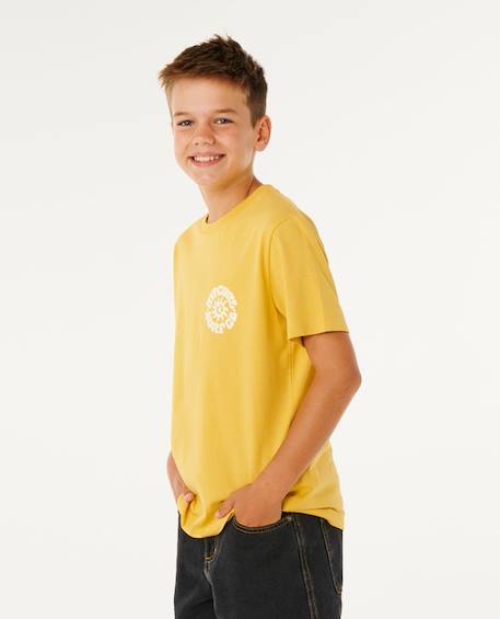 T-shirt à manches courtes pacific rinse circle enfant Dark navy+Ochre 8 - vertbaudet enfant 