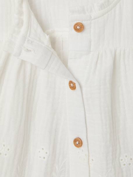Blouse brodée bébé écru+ocre 3 - vertbaudet enfant 