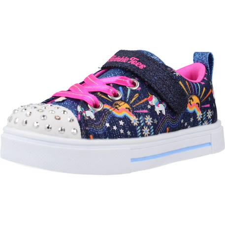 Baskets bébé fille Bleu nvmt+Rose pkmt 4 - vertbaudet enfant 