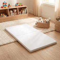 Puériculture-Pack matelas pliant 60x120 + drap housse éponge rose - idéal voyage - déhoussable et sain