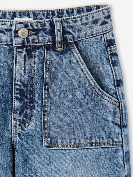 Jean large poches charpentier fille bleu foncé+bleu moyen+denim gris 3 - vertbaudet enfant 