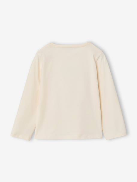 T-shirt manches longues fille écru 2 - vertbaudet enfant 