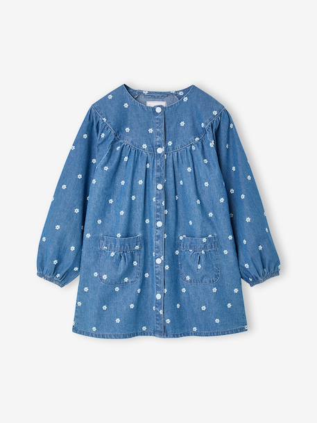 Tablier fille personnalisable bleu jean 1 - vertbaudet enfant 