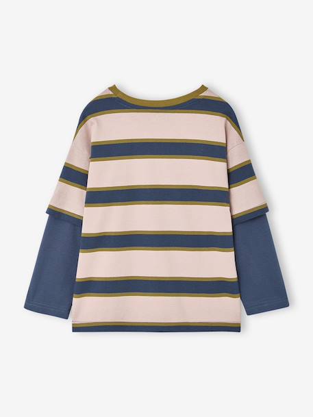 T-shirt manches longues garçon bleu moyen 4 - vertbaudet enfant 