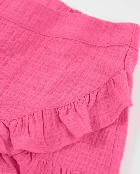 Jupe fille avec design croisé Rose 3 - vertbaudet enfant 
