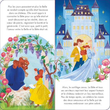 Puzzle et livre disney la belle et la bête Bleu 4 - vertbaudet enfant 