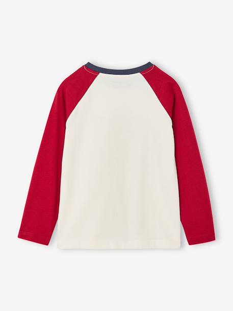 T-shirt manches longues garçon bordeaux+ocre+vert sauge 4 - vertbaudet enfant 