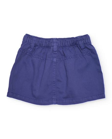 Jupe pour fille en toile avec boutons en forme de cœur Violet 2 - vertbaudet enfant 