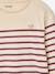 Tee-shirt marinière fille manches longues prune+rayé bleu 4 - vertbaudet enfant 