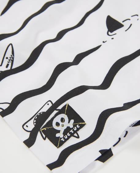 T-shirt en maille pour garçon avec imprimé requins Blanc 4 - vertbaudet enfant 