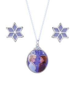 Ensemble collier et boucles d'oreilles disney frozen  - vertbaudet enfant