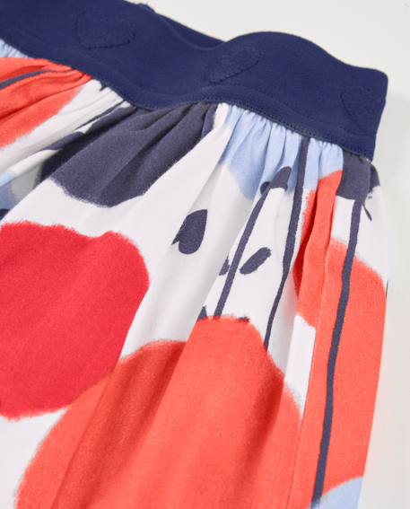 Jupe pour fille en toile avec taille élastique Blanc 3 - vertbaudet enfant 
