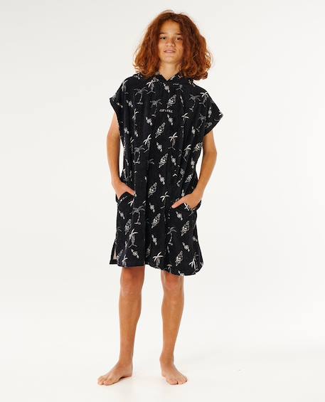 Poncho surf kids mixed Black+Bright blue 4 - vertbaudet enfant 