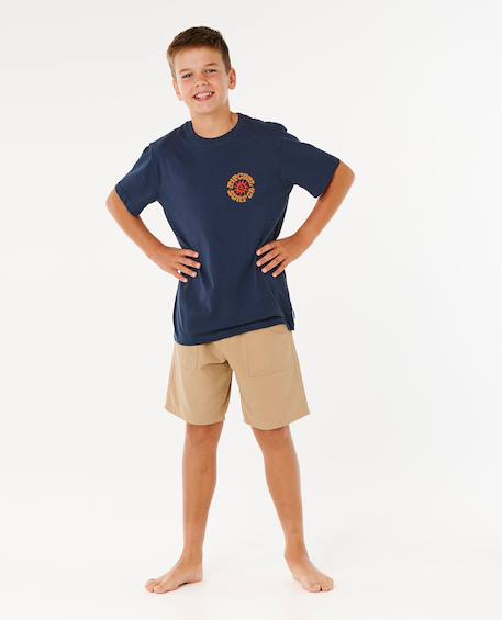 T-shirt à manches courtes pacific rinse circle enfant Dark navy+Ochre 6 - vertbaudet enfant 