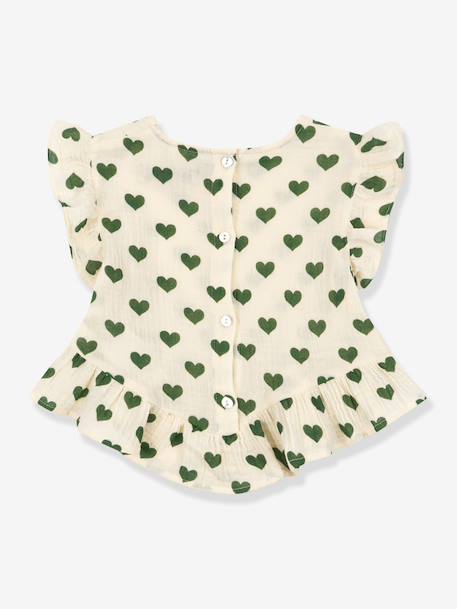 Top volanté Coco vert 2 - vertbaudet enfant 