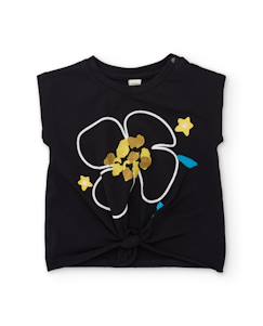 T-shirt en maille pour fille avec nœud décoratif  - vertbaudet enfant