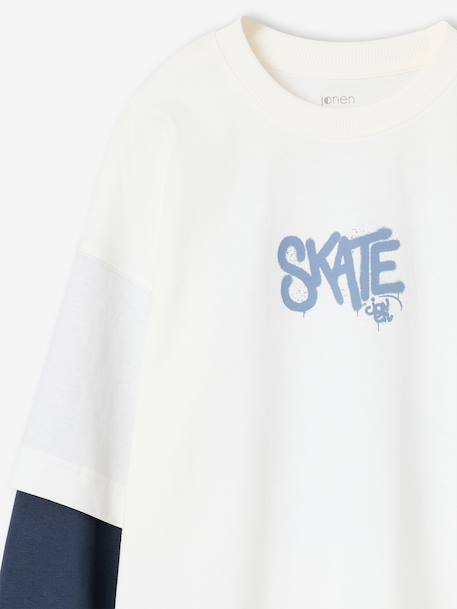 T-shirt manches longues garçon écru 3 - vertbaudet enfant 
