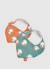 Pack de 2 bavoirs bandana coton imprimé pour bébé Multicolore 1 - vertbaudet enfant 