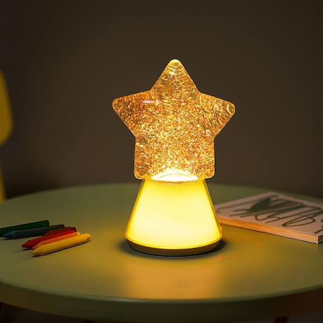 Veilleuse enfant rgb à paillettes étoile Blanc 2 - vertbaudet enfant 