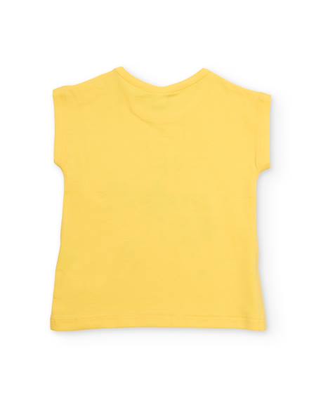 T-shirt en maille pour fille avec motif étoiles de mer Jaune 2 - vertbaudet enfant 