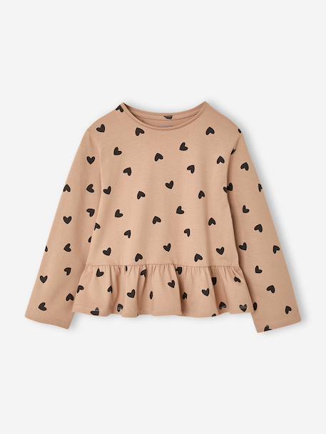 Blouse manches longues fille bois de rose+taupe 6 - vertbaudet enfant 