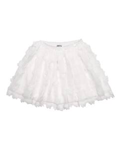 Jupe fille en tissu tissé avec fleurs en relief  - vertbaudet enfant