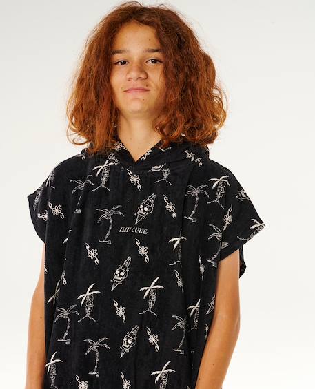 Poncho surf kids mixed Black+Bright blue 6 - vertbaudet enfant 