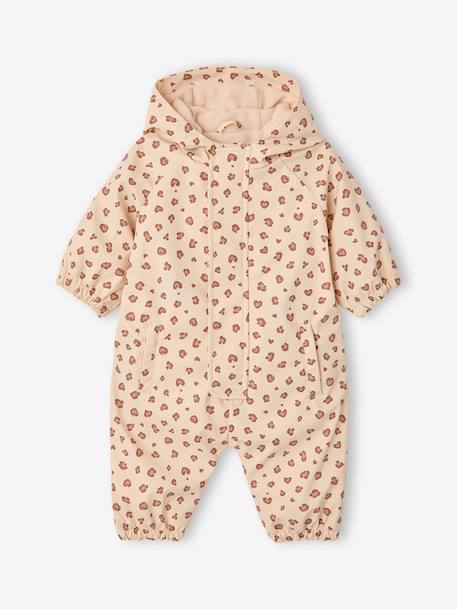 Bébé-Combinaison de pluie imprimée à capuche bébé doublée polaire