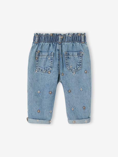 Jean mom bébé fille stone 3 - vertbaudet enfant 