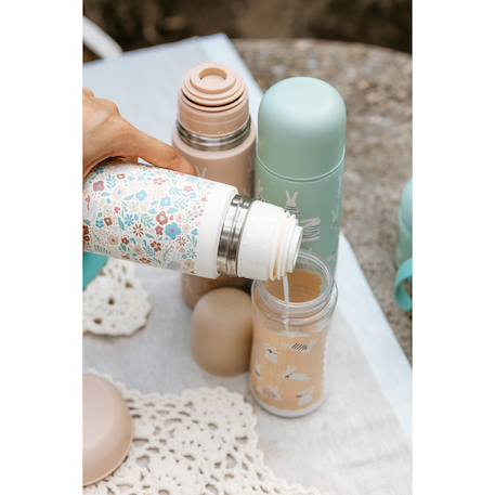 Bouteille isotherme 500ml liberty wonderland Beige neutre+Lapin rose+Lapin vert 3 - vertbaudet enfant 