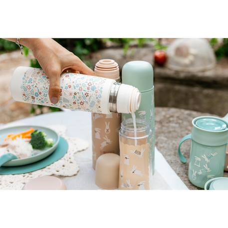 Bouteille isotherme 500ml liberty wonderland Beige neutre+Lapin rose+Lapin vert 2 - vertbaudet enfant 