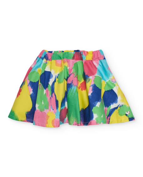 Fille-Jupe-Jupe pour fille en toile avec imprimé tacheté