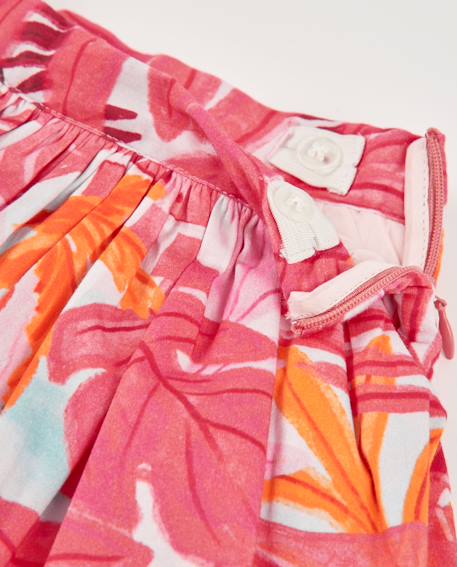 Jupe pour fille en toile avec couches superposées Rose 3 - vertbaudet enfant 
