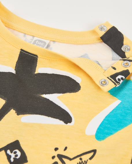 T-shirt en maille pour garçon avec imprimé intégral Jaune 3 - vertbaudet enfant 