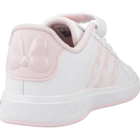 Baskets fille en textile à scratch court Blanc white 3 - vertbaudet enfant 
