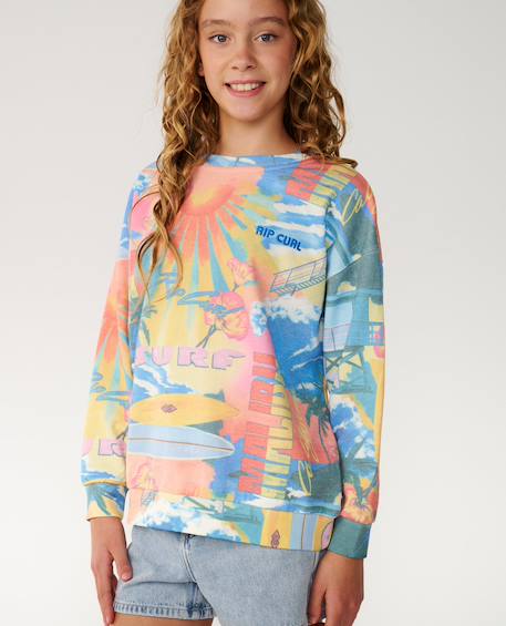 Sweat surf side relaxed fille Multico 5 - vertbaudet enfant 