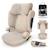 Siège auto Kinderkraft XPAND 2 PRO i-Size 100-150 cm duo expand largeur hauteur + organisateur voiture Beige+Vert 1 - vertbaudet enfant 