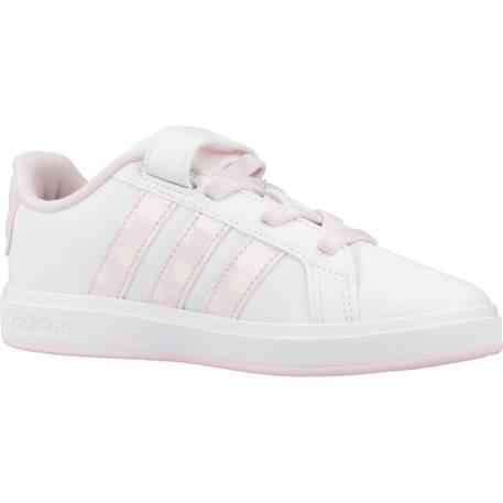 Baskets fille en textile à scratch court Blanc white 5 - vertbaudet enfant 