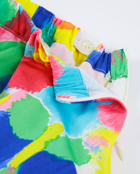 Jupe pour fille en toile avec imprimé tacheté Vert 3 - vertbaudet enfant 