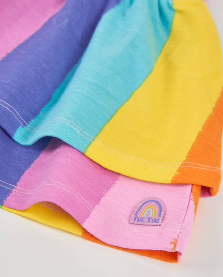 Jupe pour fille en maille avec rayures verticales Multicolore 4 - vertbaudet enfant 