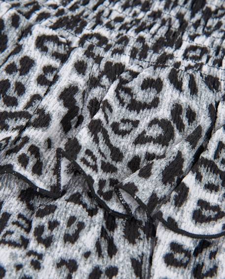 Jupe fille en tissu tissé avec taille large froncée Noir 3 - vertbaudet enfant 