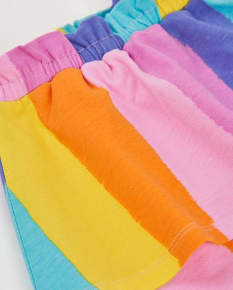 Jupe pour fille en maille avec rayures verticales Multicolore 3 - vertbaudet enfant 