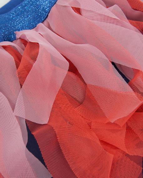Jupe pour fille en tissu avec couches de tulle Rouge 4 - vertbaudet enfant 