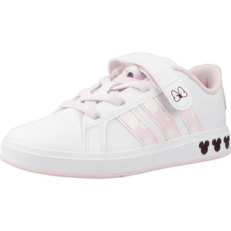Baskets fille en textile à scratch court Blanc white 4 - vertbaudet enfant 