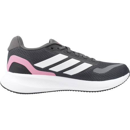 Baskets fille en textile à lacets running Gris+Gris grey 7 - vertbaudet enfant 