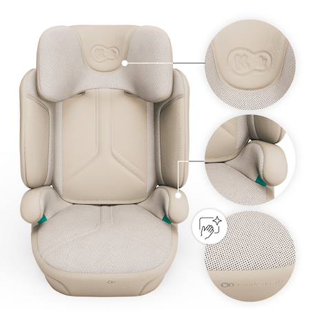 Siège auto Kinderkraft XPAND 2 PRO i-Size 100-150 cm duo expand largeur hauteur + organisateur voiture Beige+Vert 6 - vertbaudet enfant 