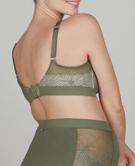 Soutien-gorge de grossesse et d'allaitement sans armature dahlia Kaki 4 - vertbaudet enfant 