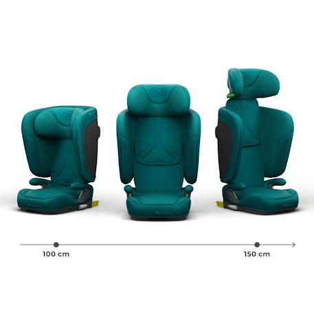 Siège auto Kinderkraft UNITY 2 I-Size 100-150 cm isofix pliable dossier inclinable + organisateur voiture Bleu+Gris+Vert 18 - vertbaudet enfant 