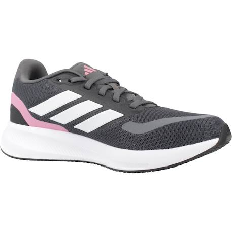Baskets fille en textile à lacets running Gris+Gris grey 11 - vertbaudet enfant 